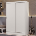 Clóset Luke 2 Puertas Corredizas 2 Cajones Blanco 183 cm x 119 cm x 54 cm