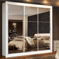 Clóset Monaco 3 Puertas Corredizas con Espejos Blanco 170 cm x 205 cm x 51 cm