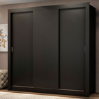 Clóset Monaco 3 Puertas Corredizas Negro 170 cm x 205 cm x 51 cm