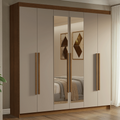 Closet Venus 6 Puertas 4 Cajones 2 Espejos MarrónCrema