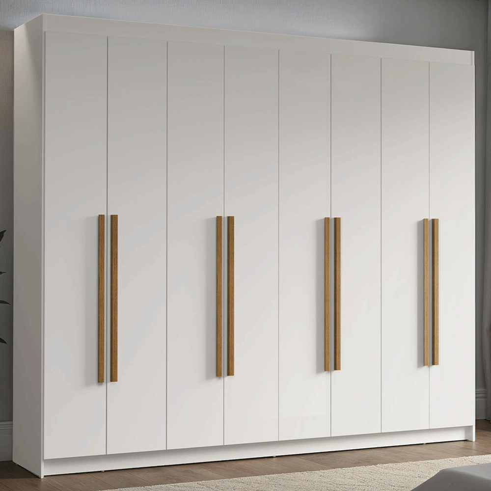 Closet Venus 8 Puertas 4 Cajones 2 Barrales Blanco