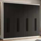 Closet Venus 8 Puertas 4 Cajones 2 Barrales BlancoNegro