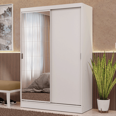 Closet Max 2 Puertas Corredizas 1 Espejo Blanco 183 cm x 119 cm x 54 cm