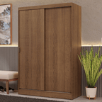 Closet Max 2 Puertas Corredizas 2 Cajones Marrón 183 cm x 119 cm x 54 cm