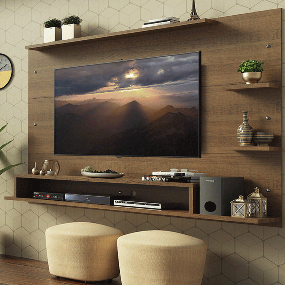 Centro de Entretenimiento Panel para TV Alfa Hasta 60 Pulgadas Marrón