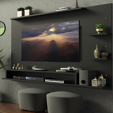 Centro de Entretenimiento Panel para TV Alfa Hasta 60 Pulgadas Negro