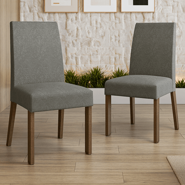 Kit 2 Sillas de Comedor Madesa 4255 Silver