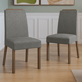 Kit 2 Sillas de Comedor Madesa 4255 Silver con Borde Superior MarrónPlateado