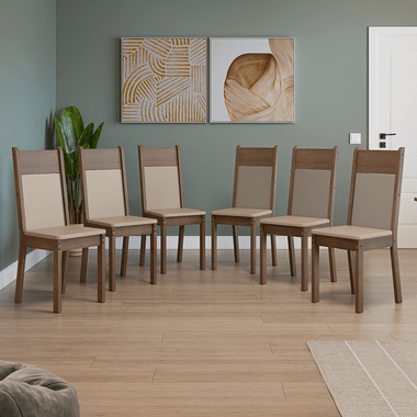 Kit con 6 Sillas de Comedor 4280