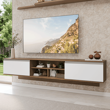 Centro Entretenimiento para TV Suspenso Glamy Hasta 80 Plgds