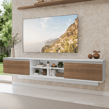 Centro Entretenimiento para TV Suspenso Glamy Hasta 80 Plgds