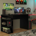 Escritorio Gamer Moderno para PC y Consola Negro