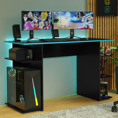 Escritorio Gamer Moderno para PC y Consola 9424 Negro/Azul