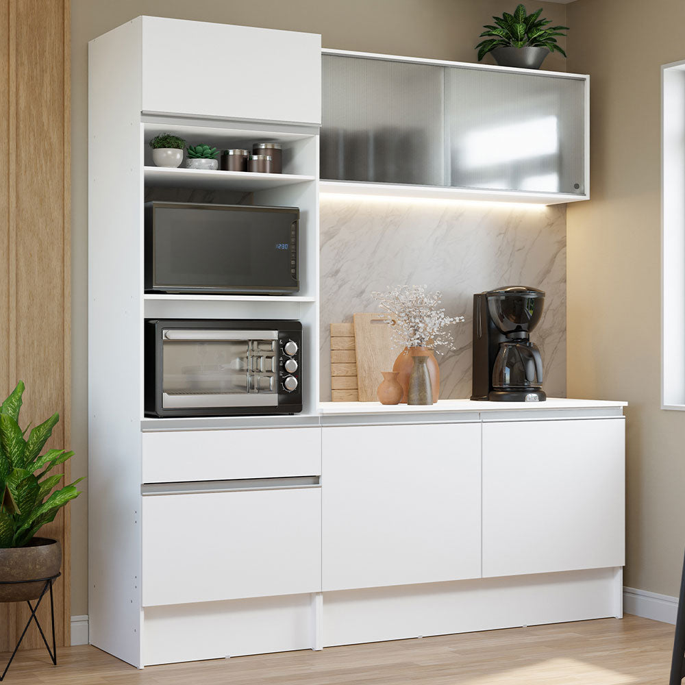 Cocina Integral Topazio 1.80 m con Encimera Blanco