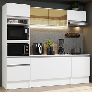 Cocina Integral Diamante 2.40 m con Encimera Blanco