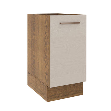 Mueble de Cocina Bajo Agata 1 Puerta 35 cm x 60 cm sin Encimera Marrón/Crema