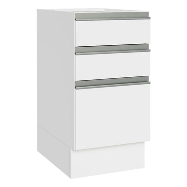 Mueble de Cocina Bajo Glamy 3 Cajones 40 cm x 60 cm sin Encimera Blanco