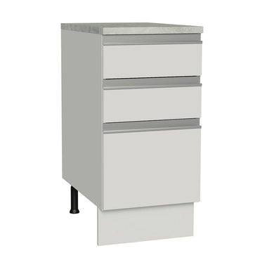 Mueble de Cocina Bajo Glamy 3 Cajones 40 cm x 60 cm con Encimera Blanco