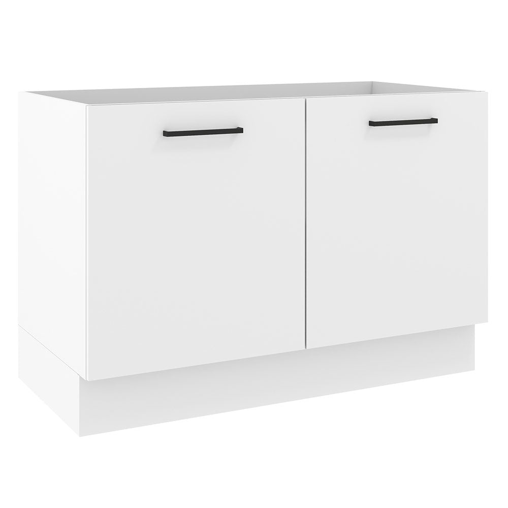 Mueble de Cocina Bajo Agata 1.20 m 2 Puertas Blanco