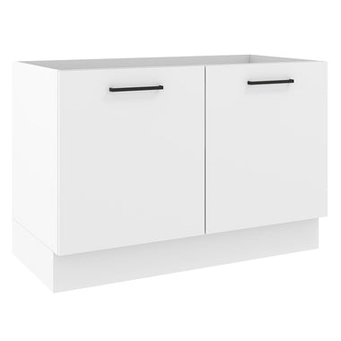 Mueble de Cocina Bajo Agata 1.20 m 2 Puertas Blanco