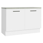 Mueble de Cocina Bajo Agata 1.20 m 2 Puertas con Encimera Blanco