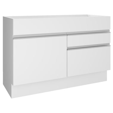 Mueble de Cocina Bajo Glamy 1.20 m 1 Puerta 2 Cajones Blanco