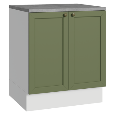 Mueble de Cocina Bajo Vik 70 cm 2 Puertas BlancoVerde