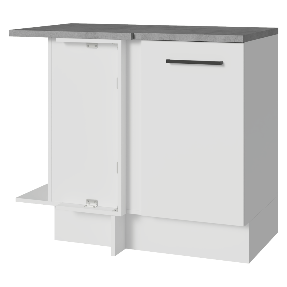 Mueble de Cocina Bajo de Esquina Agata 1 Puerta Blanco