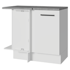 Mueble de Cocina Bajo de Esquina Agata 1 Puerta Blanco