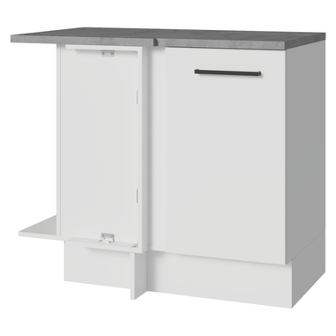 Mueble de Cocina Bajo de Esquina Agata 1 Puerta Blanco