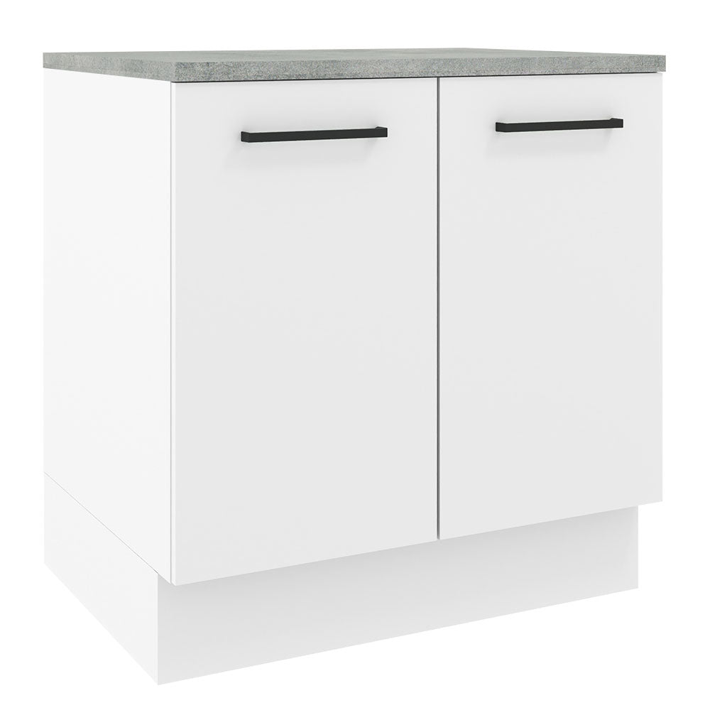 Mueble de Cocina Bajo Agata 80 cm 2 Puertas Blanco