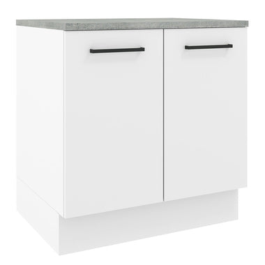 Mueble de Cocina Bajo Agata 80 cm 2 Puertas Blanco