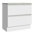 Mueble de Cocina Bajo Glamy 80 cm 2 Cajones Blanco