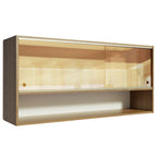 Mueble de Cocina Superior Emilly 2 Puertas Corredizas de Cristal Reflex 1 Nicho 105 cm Marrón