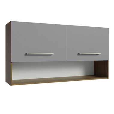 Mueble de Cocina Superior Emilly 1.05 m 2 Puertas 1 Nicho Marrón/Gris