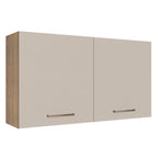 Mueble de Cocina Superior 120 cm 2 Puertas Marrón/Crema Agata Madesa