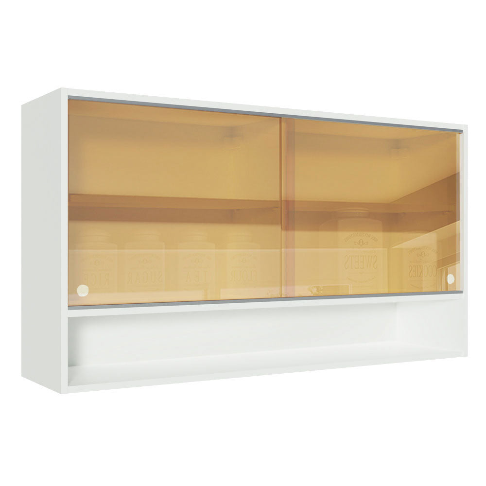 Mueble de Cocina Superior 1.20m 2 Puertas Corredizas de Cristal Reflex