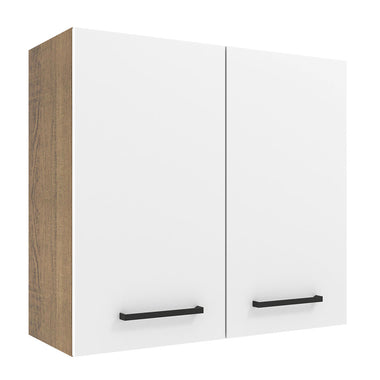 Mueble de Cocina Superior Agata 70 cm 2 Puertas Marrón/Blanco