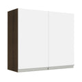 Mueble de Cocina Superior Glamy 70 cm 2 Puertas Marrón/Blanco
