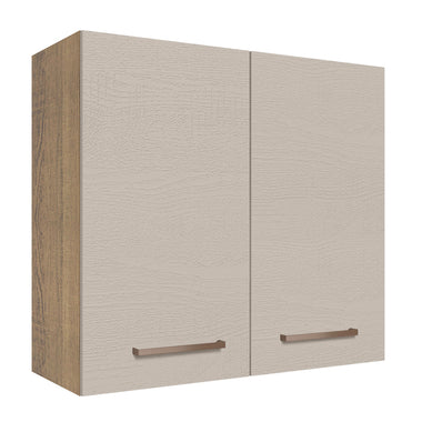 Mueble de Cocina Superior Agata 70 cm 2 Puertas Marrón/Crema