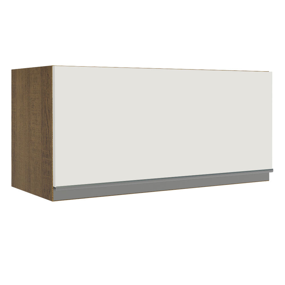 Mueble de Cocina Superior Glamy 70 cm 1 Puerta Abatible Marrón/Blanco