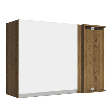 Mueble de Cocina Superior de Esquina Glamy 1 Puerta Marrón/Blanco