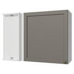 Mueble de Cocina Superior de Esquina Vik 1 Puerta Blanco/Gris