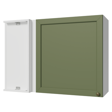 Mueble de Cocina Superior de Esquina Vik 1 Puerta Blanco/Verde