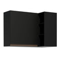 Mueble de Cocina Superior Esquina Reims 1 Puerta 3 Nichos Negro