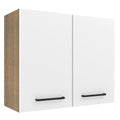 Mueble de Cocina Superior Agata 80 cm 2 Puertas Marrón/Blanco