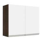 Mueble de Cocina Superior Glamy 80 cm 2 Puertas Marrón/Blanco