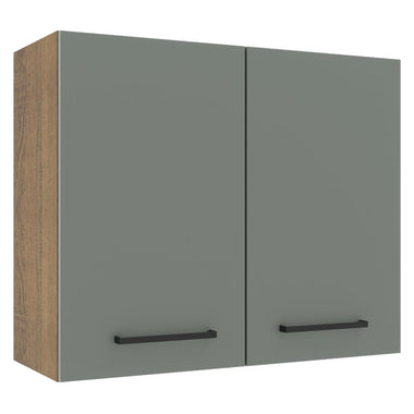 Mueble de Cocina Superior Agata 80 cm 2 Puertas Marrón/Gris