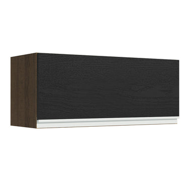 Mueble de Cocina Superior Madesa Glamy 80 cm 1 Puerta Abatible Marrón/Negro