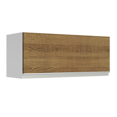 Mueble de Cocina Superior Glamy 80 cm 1 Puerta Abatible Blanco/Marrón